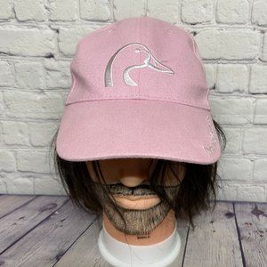Ducks Unlimited Hat Cap Strap Back Women Pink Embroidered Logo - Stains